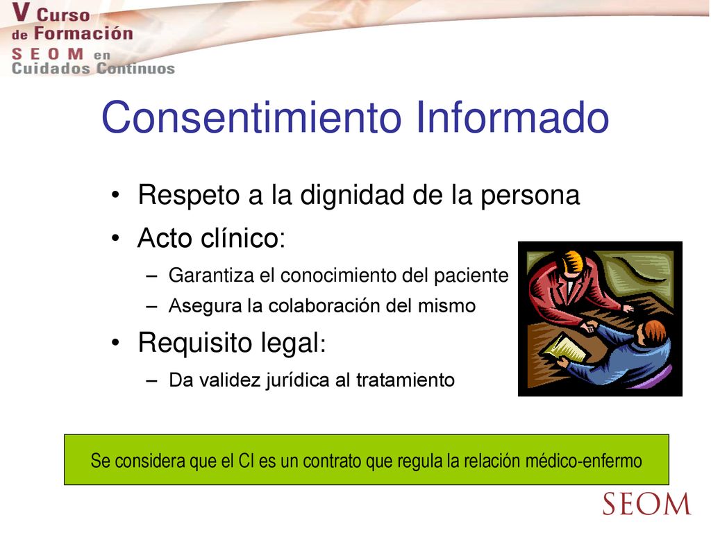 ASPECTOS LEGALES EN ONCOLOGÍA: EL CONSENTIMIENTO INFORMADO - ppt descargar