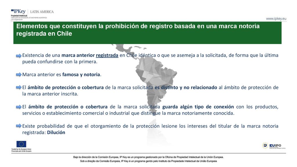 Elementos que constituyen la prohibición de registro basada en una marca notoria registrada en Chile