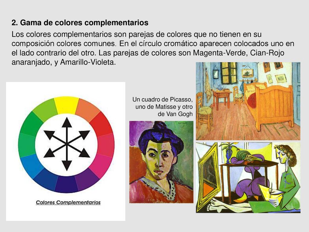 2. Gama de colores complementarios
