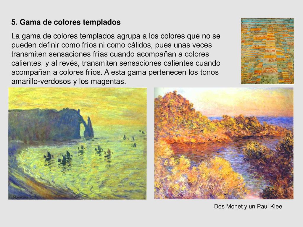 5. Gama de colores templados