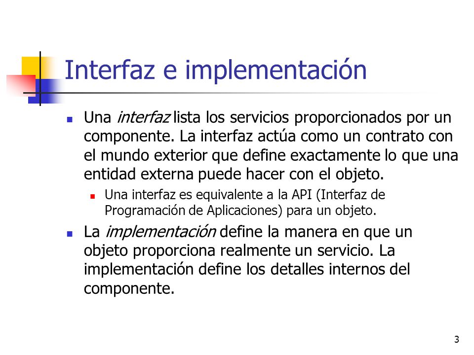Interfaz e implementación