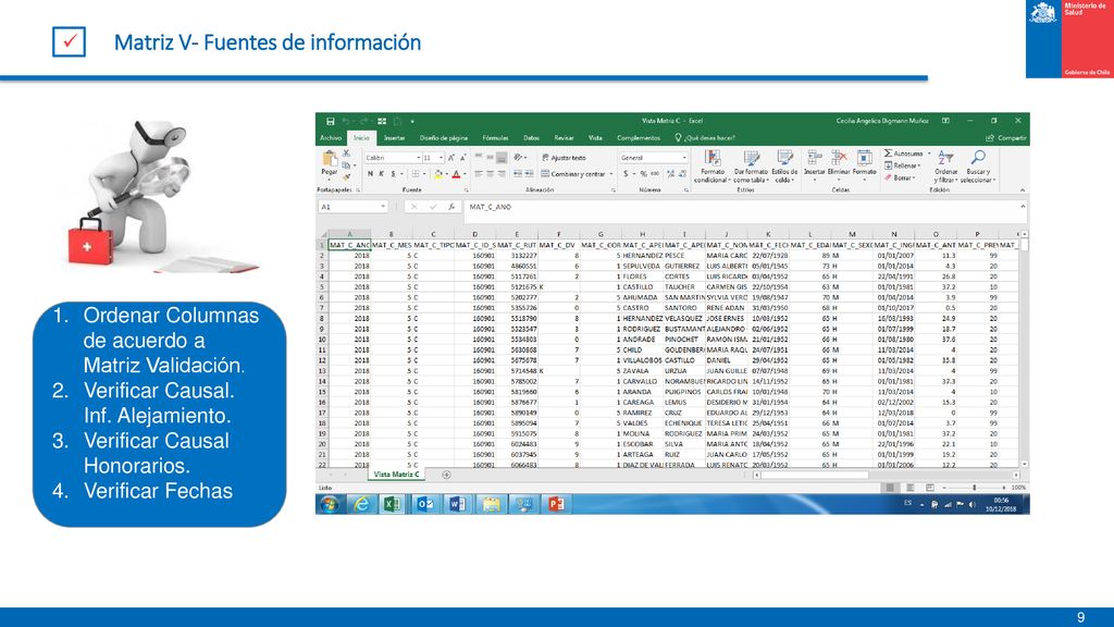 Matriz V- Fuentes de información