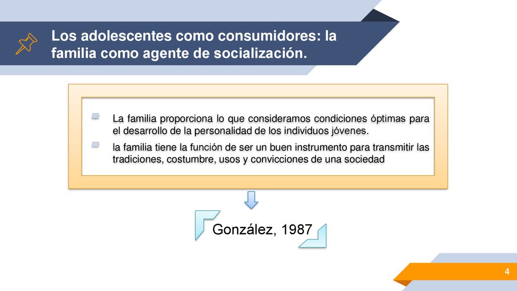Los adolescentes como consumidores: la familia como agente de socialización.