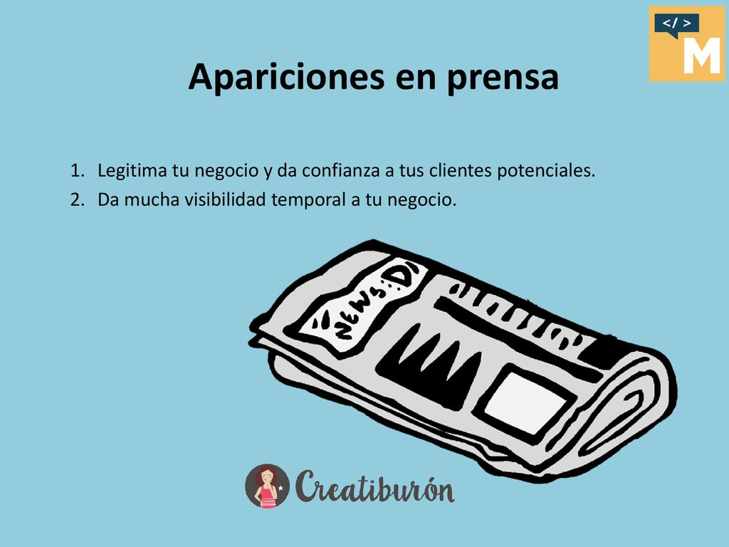 Apariciones en prensa Legitima tu negocio y da confianza a tus clientes potenciales.
