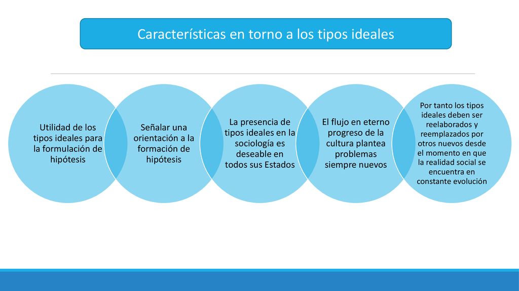 Características en torno a los tipos ideales