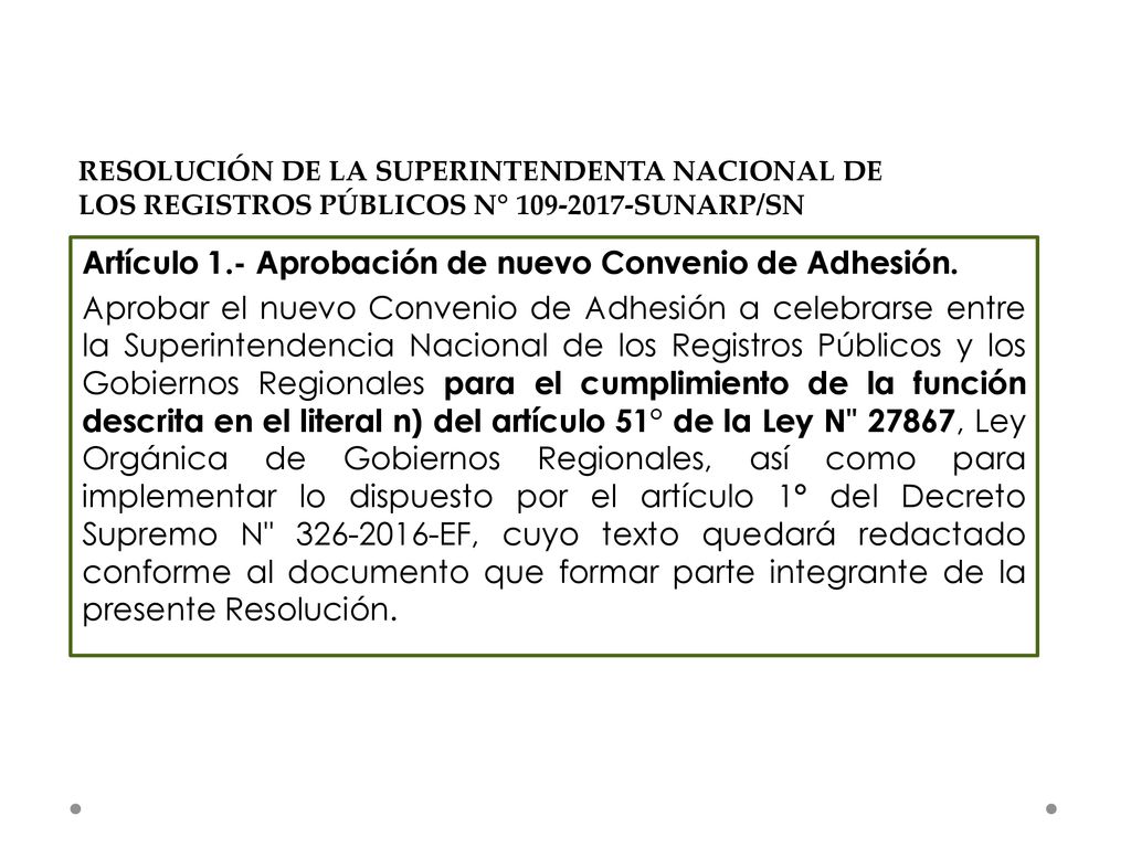 RESOLUCIÓN DE LA SUPERINTENDENTA NACIONAL DE LOS REGISTROS PÚBLICOS N° SUNARP/SN