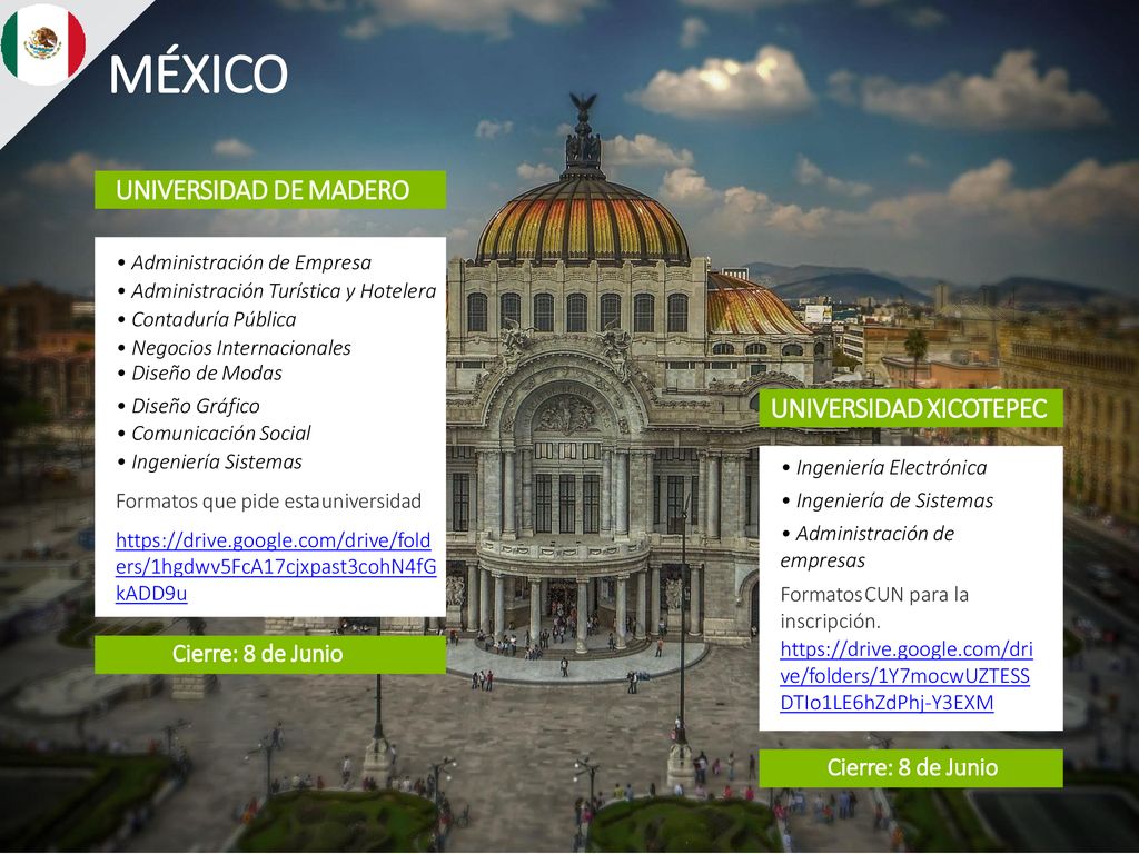 MÉXICO UNIVERSIDAD DE MADERO UNIVERSIDAD XICOTEPEC Cierre: 8 de Junio