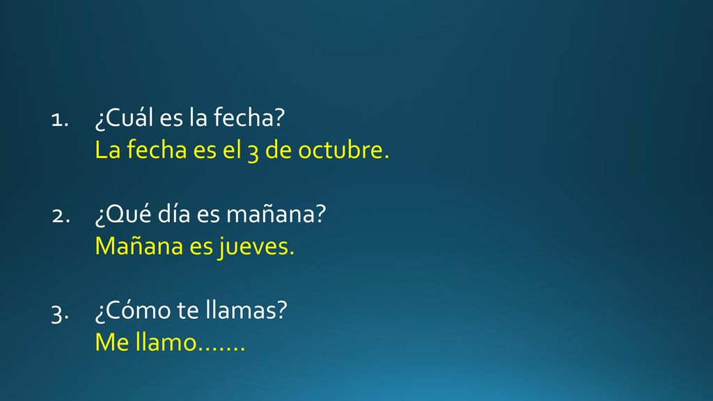 ¿Cuál es la fecha La fecha es el 3 de octubre.