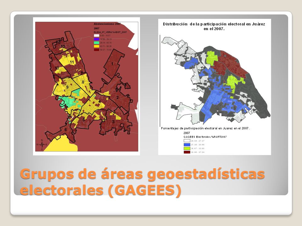 Grupos de áreas geoestadísticas electorales (GAGEES)