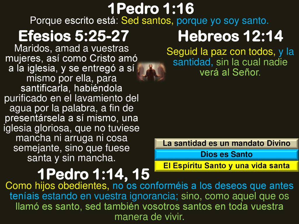 La santidad es un mandato Divino El Espíritu Santo y una vida santa