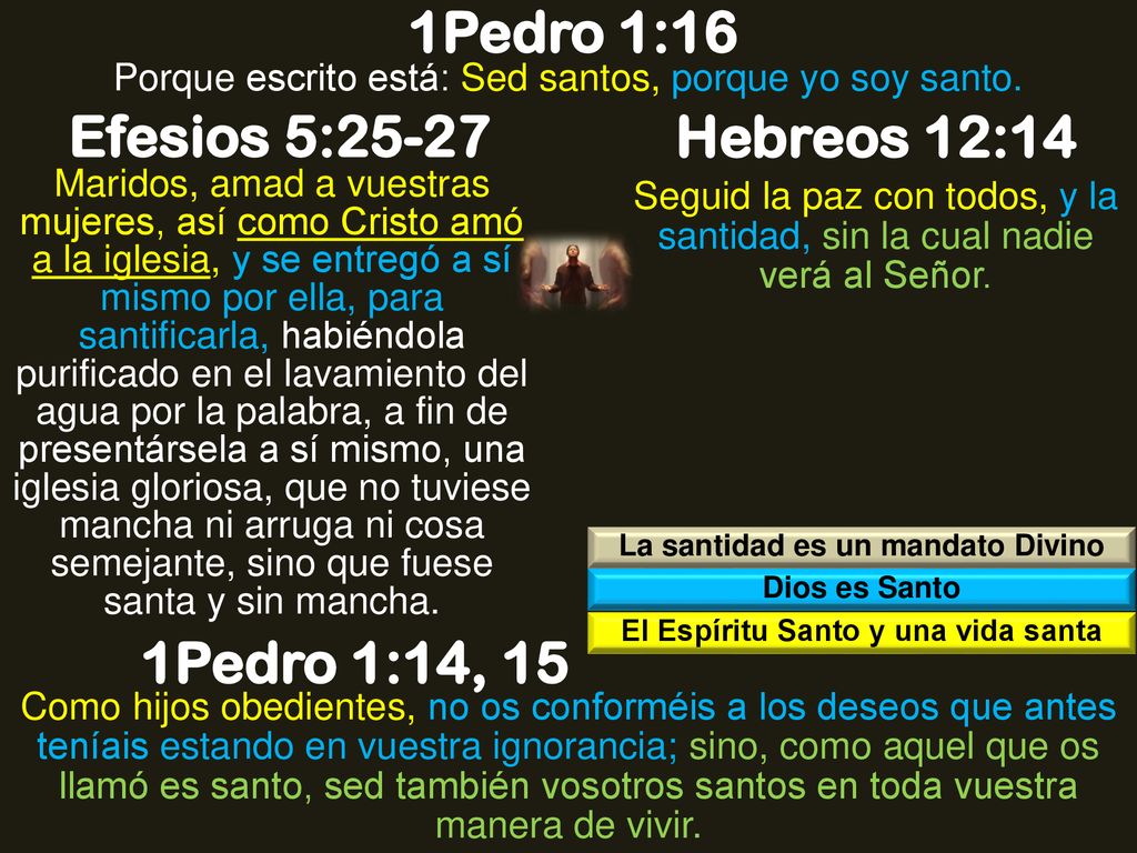 La santidad es un mandato Divino El Espíritu Santo y una vida santa