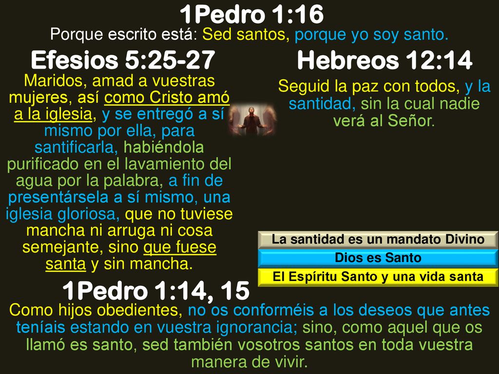 La santidad es un mandato Divino El Espíritu Santo y una vida santa