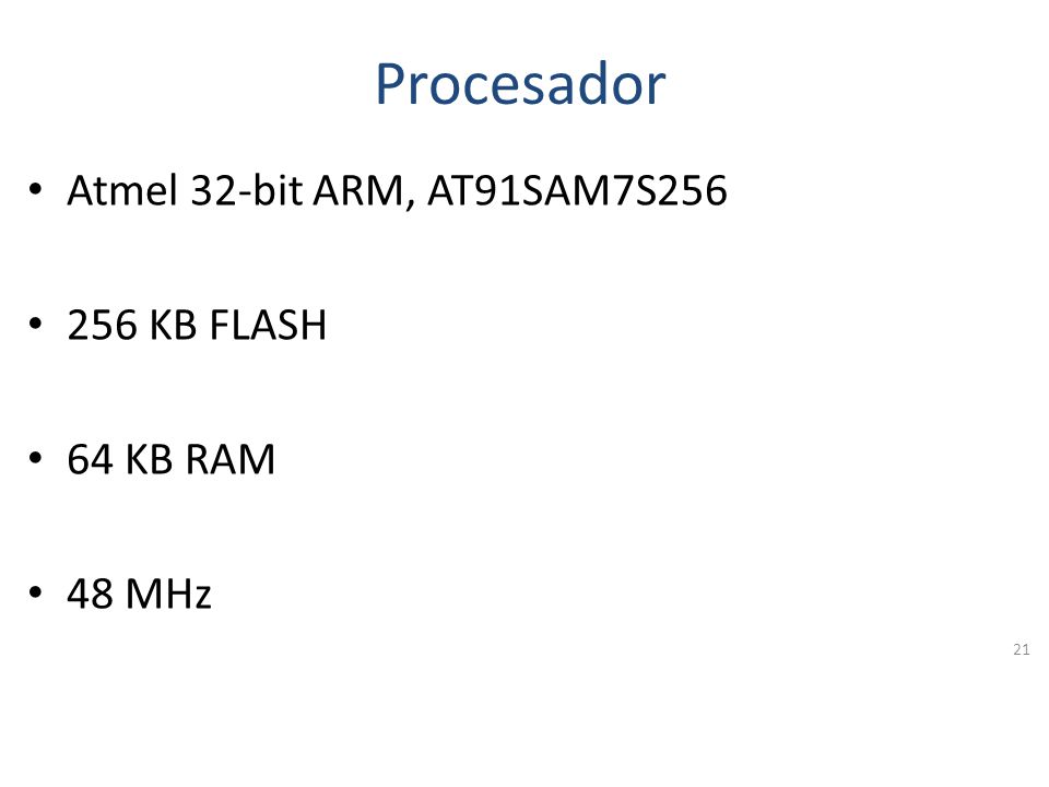 Procesador Atmel 32-bit ARM, AT91SAM7S KB FLASH 64 KB RAM