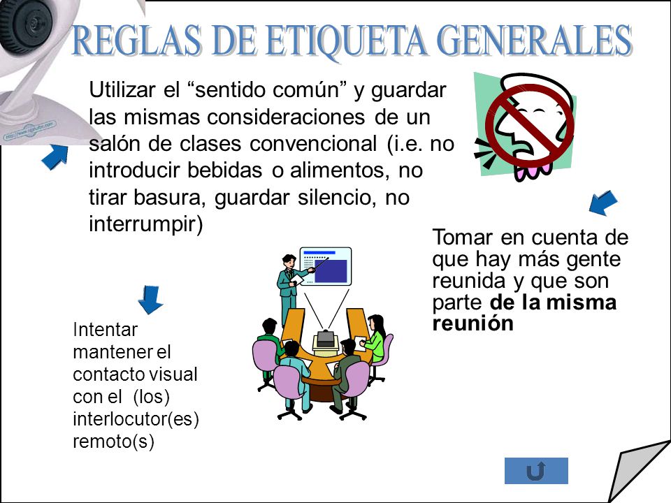 REGLAS DE ETIQUETA GENERALES