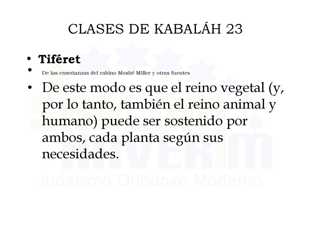 CLASES DE KABALÁH 23 Tiféret. De las enseñanzas del rabino Moshé Miller y otras fuentes.