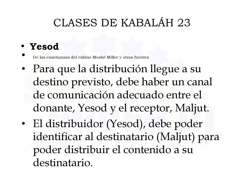 CLASES DE KABALÁH 23 Yesod. De las enseñanzas del rabino Moshé Miller y otras fuentes.