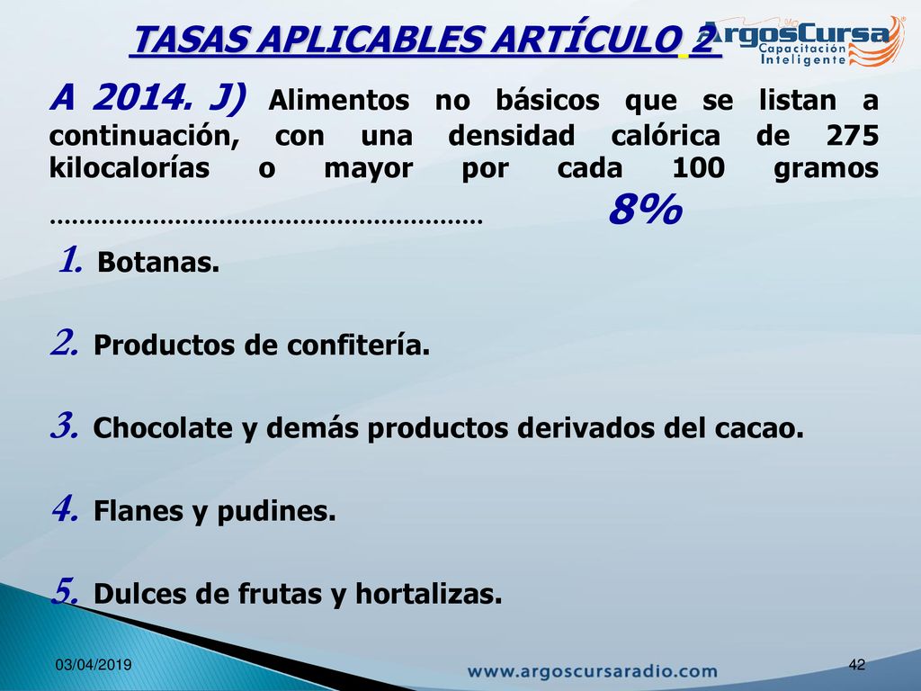 2. Productos de confitería.