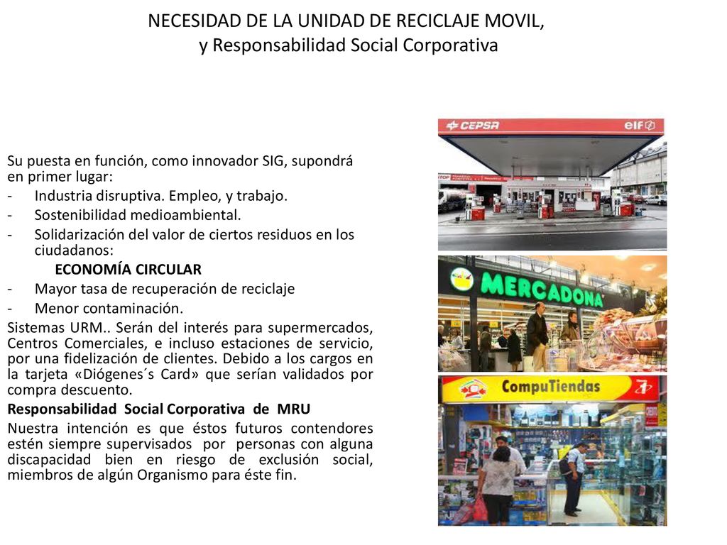 NECESIDAD DE LA UNIDAD DE RECICLAJE MOVIL, y Responsabilidad Social Corporativa