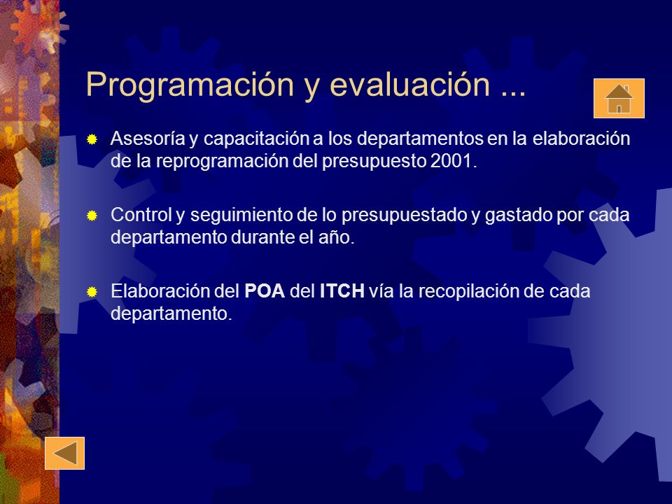Programación y evaluación ...