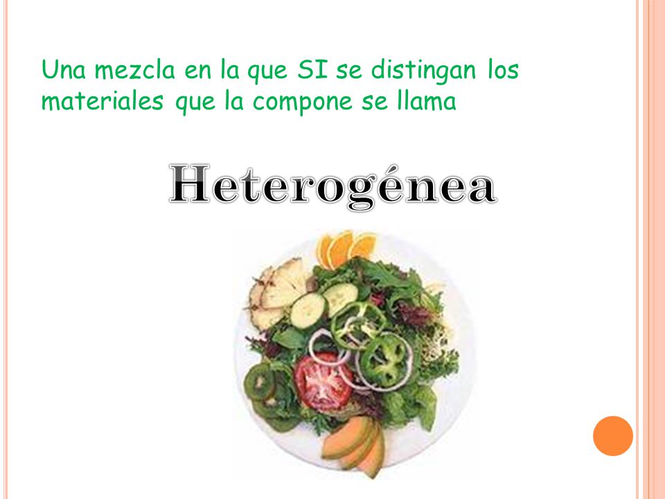 Una mezcla en la que SI se distingan los materiales que la compone se llama