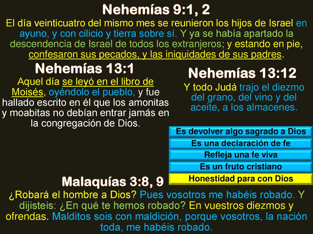 Nehemías 9:1, 2 Nehemías 13:1 Nehemías 13:12
