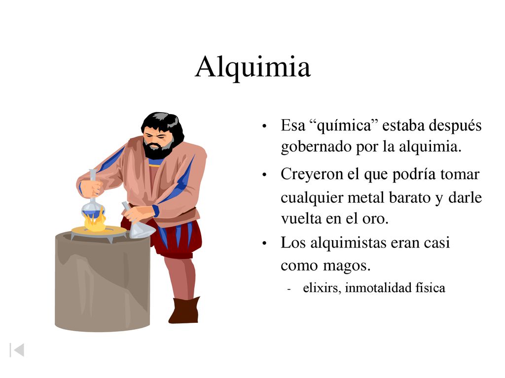 Alquimia Esa química estaba después gobernado por la alquimia.