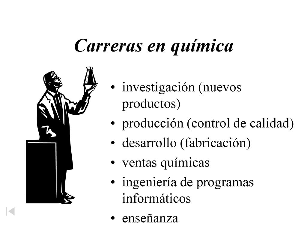 Carreras en química investigación (nuevos productos)