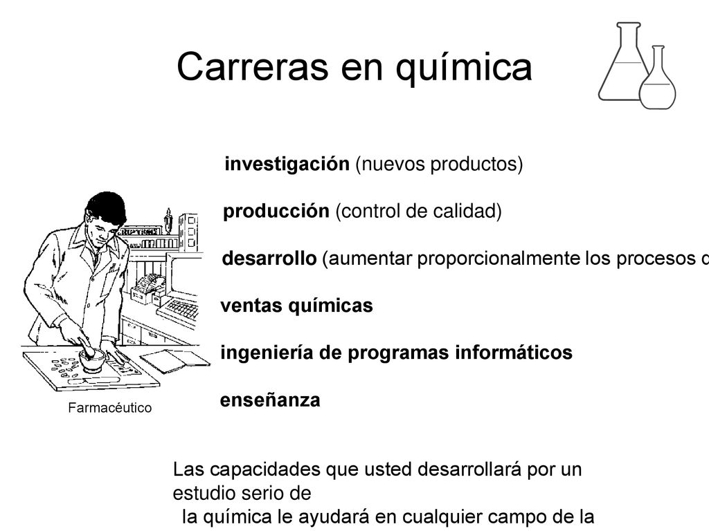 Carreras en química investigación (nuevos productos)