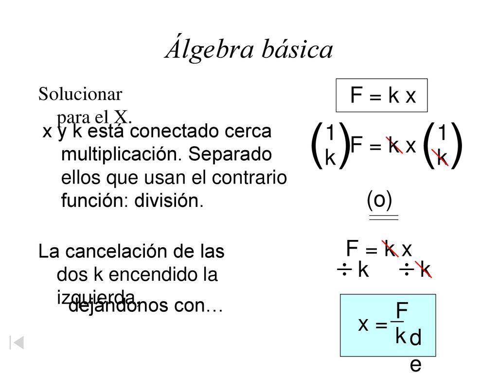 ( ) Álgebra básica F = k x 1 k F = k x (o) F = k x k x = F k _ del _