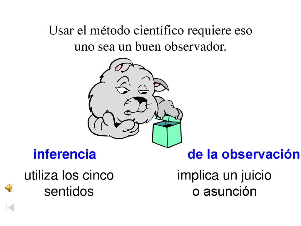 Usar el método científico requiere eso uno sea un buen observador.