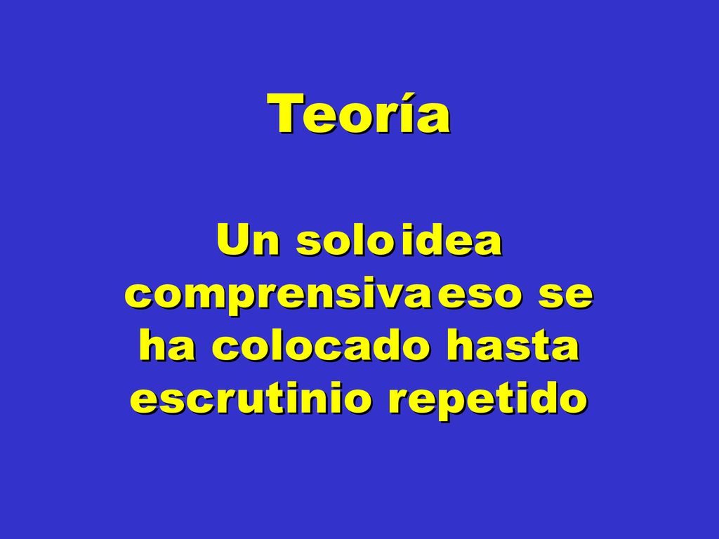Un solo idea comprensiva eso se ha colocado hasta escrutinio repetido