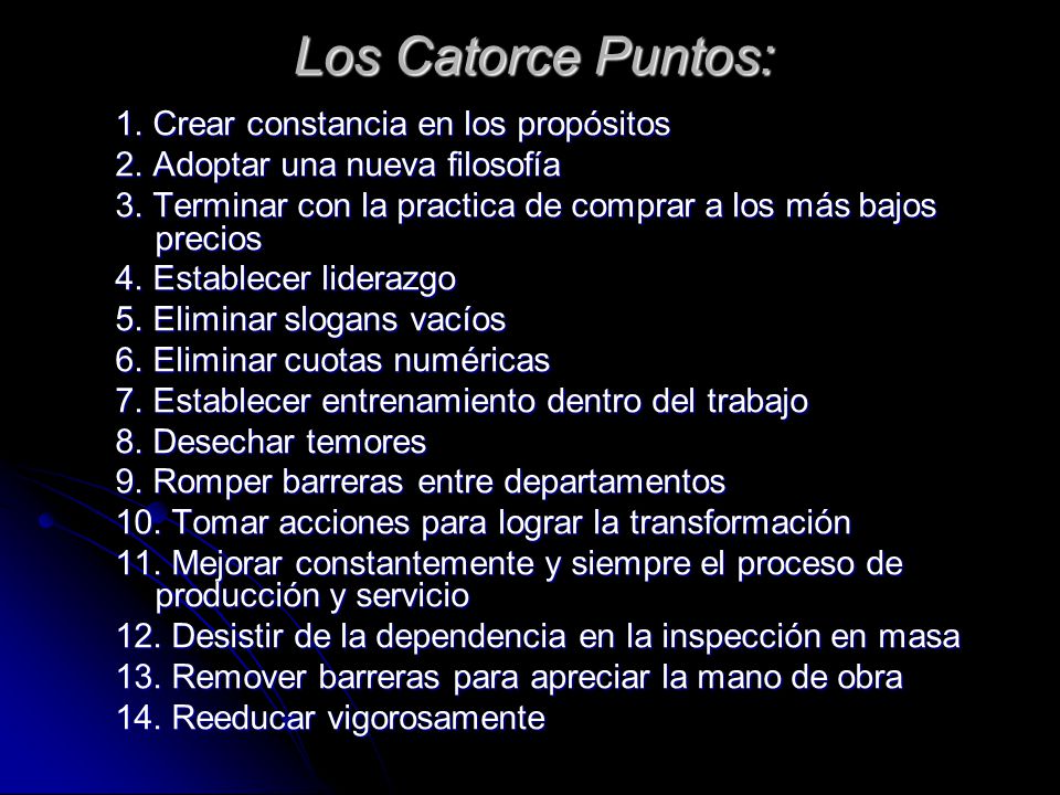 Los Catorce Puntos: 1. Crear constancia en los propósitos
