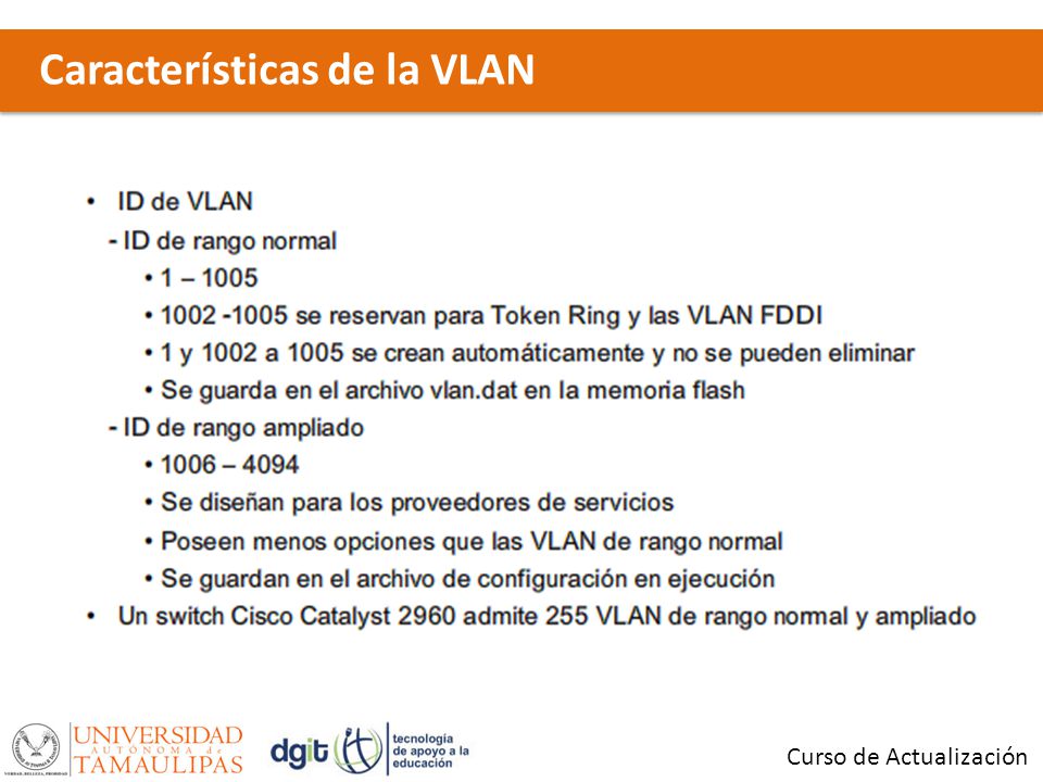 Características de la VLAN