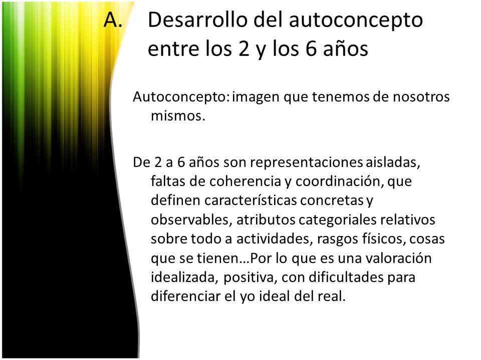 Desarrollo del autoconcepto entre los 2 y los 6 años