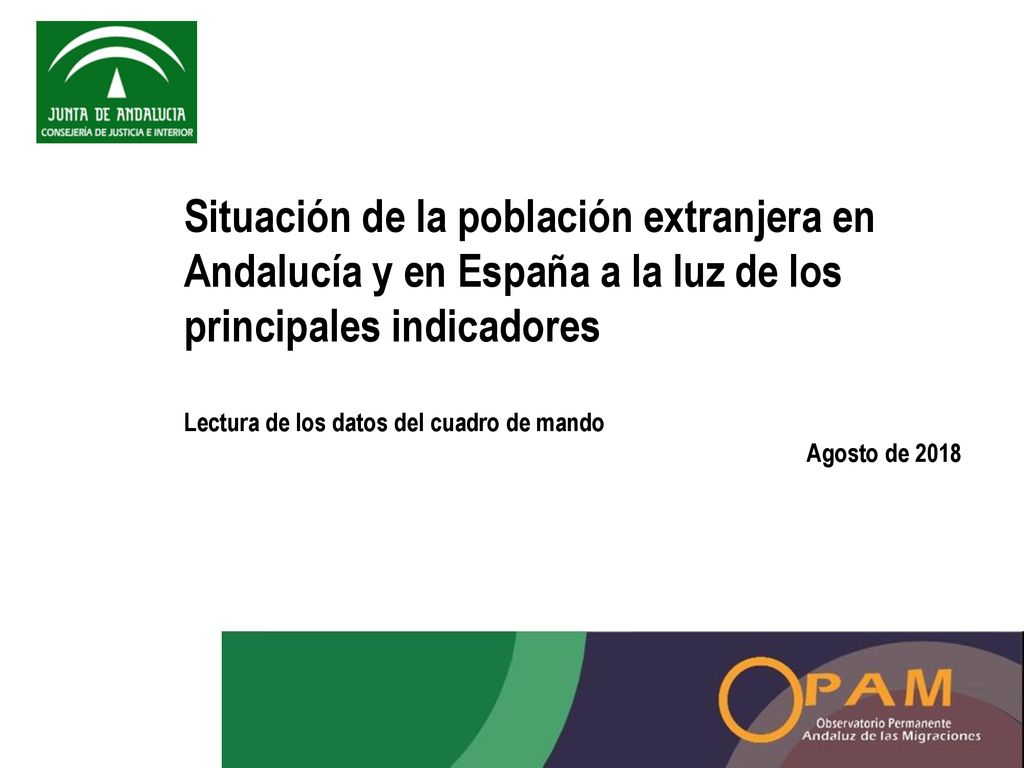 Situación de la población extranjera en Andalucía y en España a la luz de los principales indicadores