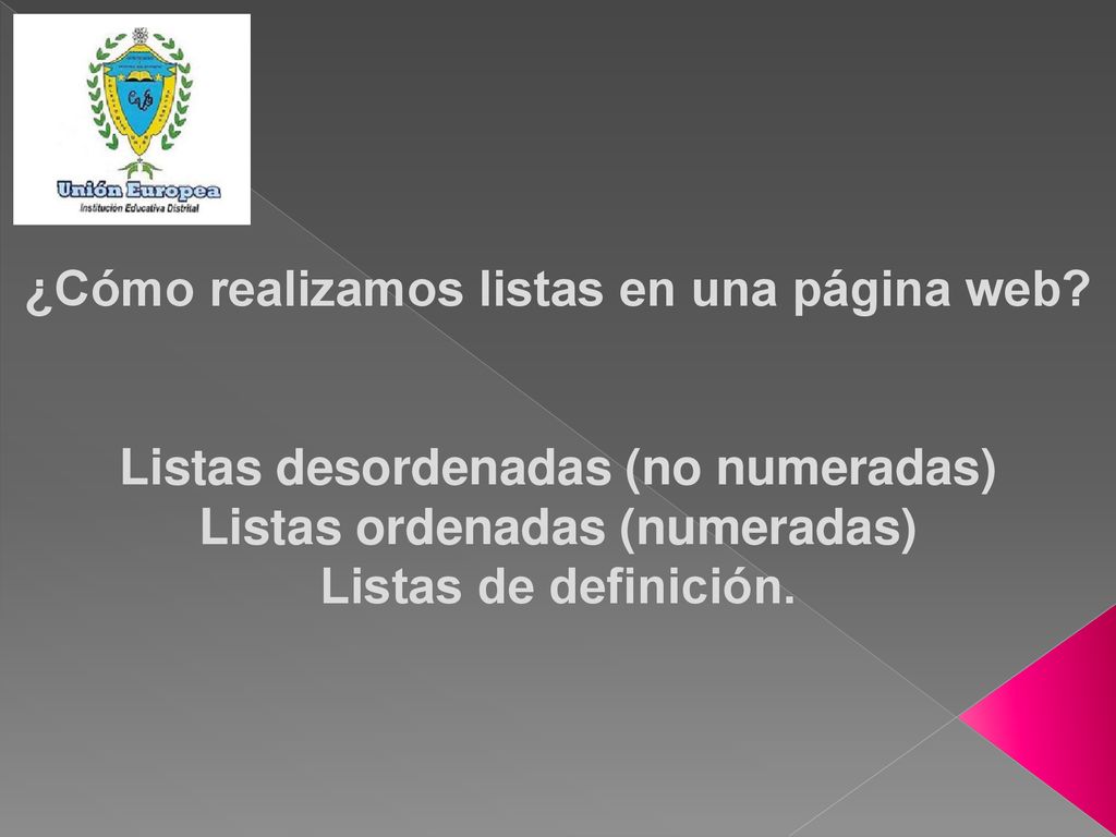¿Cómo realizamos listas en una página web