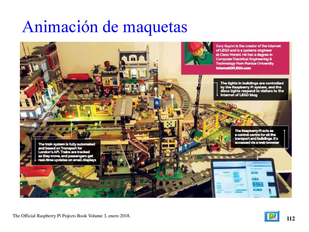 Animación de maquetas The Official Raspberry Pi Pojects Book Volume 3, enero