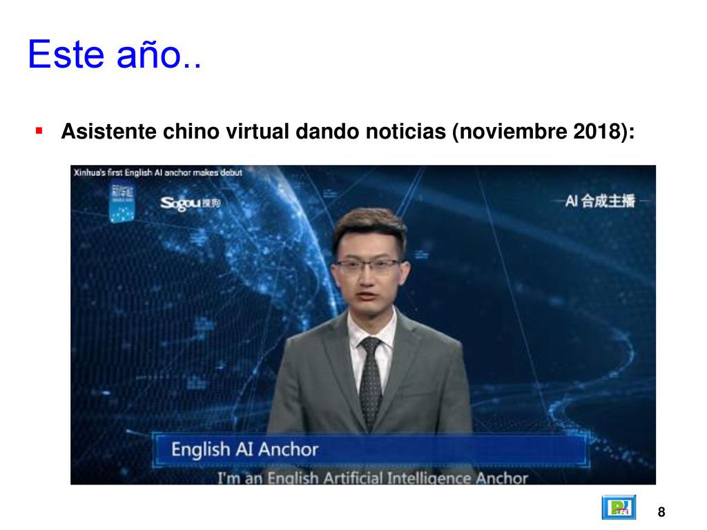 Este año.. Asistente chino virtual dando noticias (noviembre 2018): 8