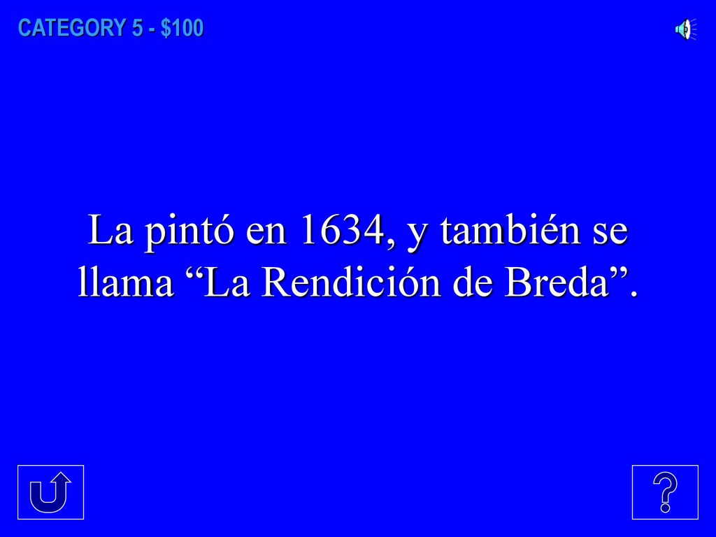 La pintó en 1634, y también se llama La Rendición de Breda .