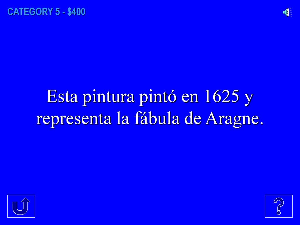 Esta pintura pintó en 1625 y representa la fábula de Aragne.