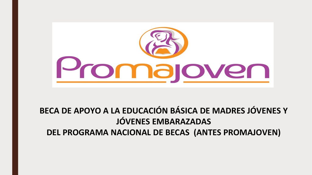 BECA DE APOYO A LA EDUCACIÓN BÁSICA DE MADRES JÓVENES Y JÓVENES EMBARAZADAS DEL PROGRAMA NACIONAL DE BECAS (ANTES PROMAJOVEN)