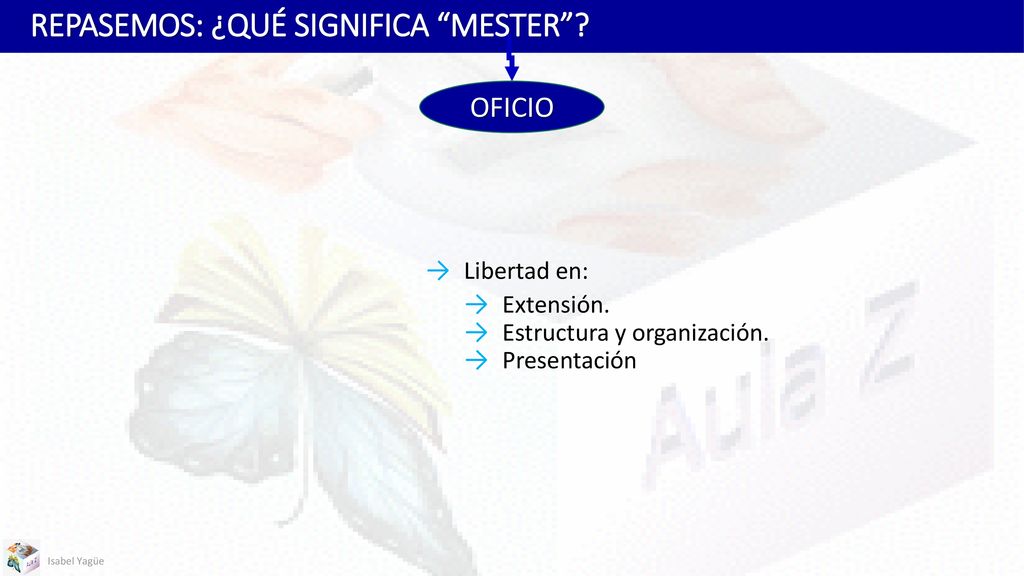 REPASEMOS: ¿QUÉ SIGNIFICA MESTER