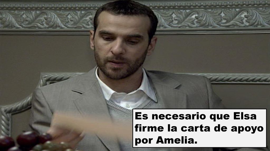 Es necesario que Elsa firme la carta de apoyo por Amelia.