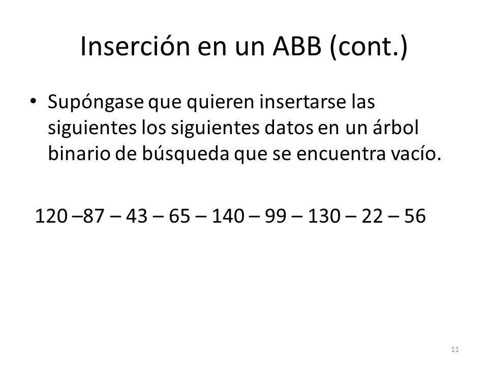 Inserción en un ABB (cont.)
