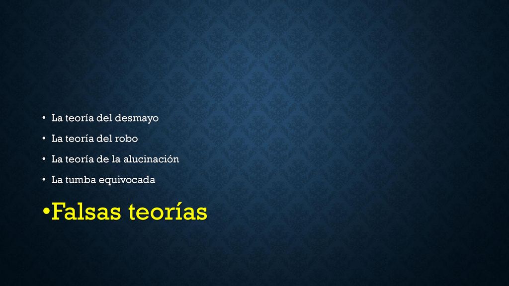 Falsas teorías La teoría del desmayo La teoría del robo