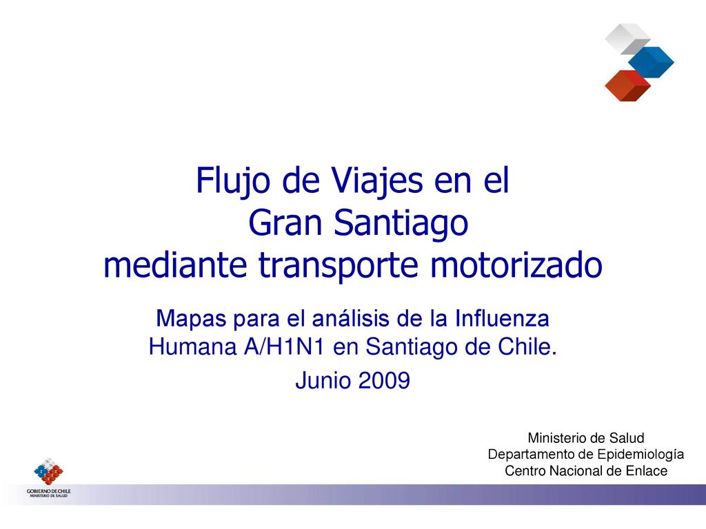 Flujo de Viajes en el Gran Santiago mediante transporte motorizado