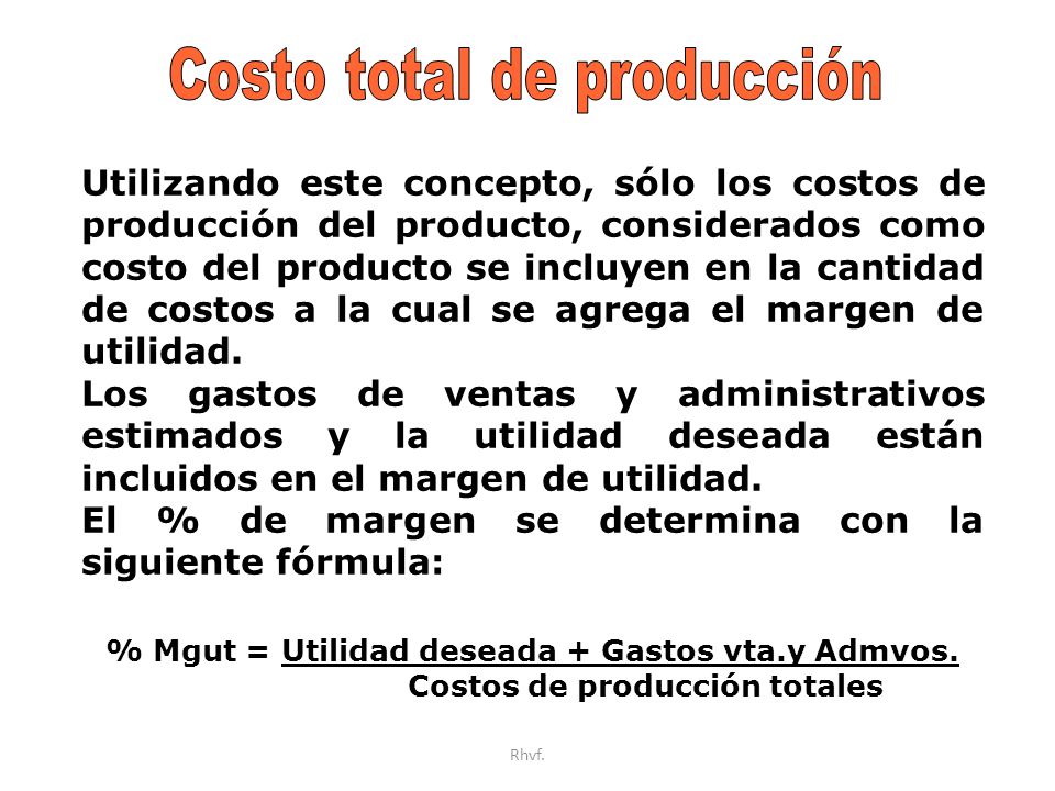 Costo total de producción