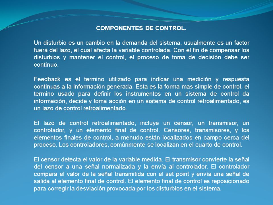 COMPONENTES DE CONTROL.