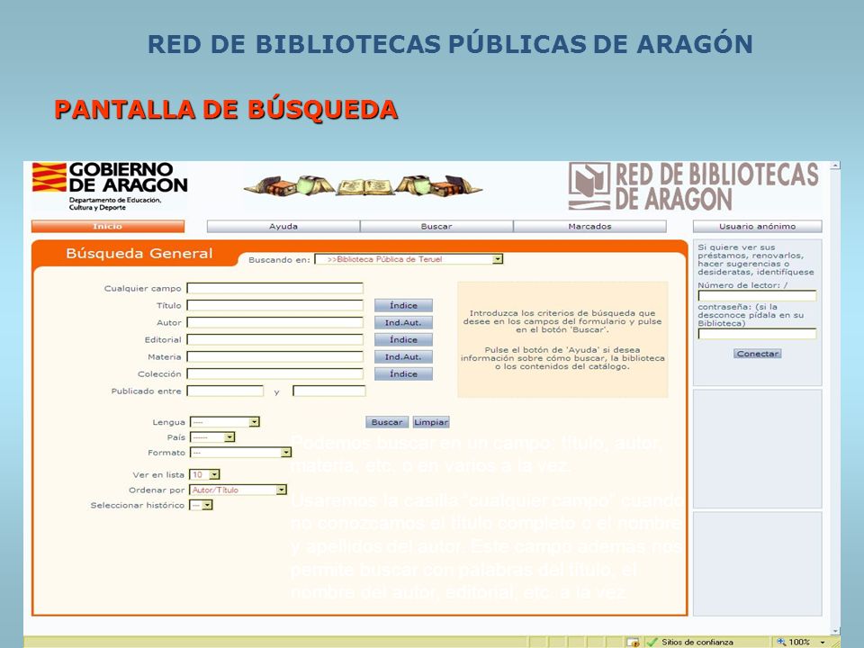 RED DE BIBLIOTECAS PÚBLICAS DE ARAGÓN