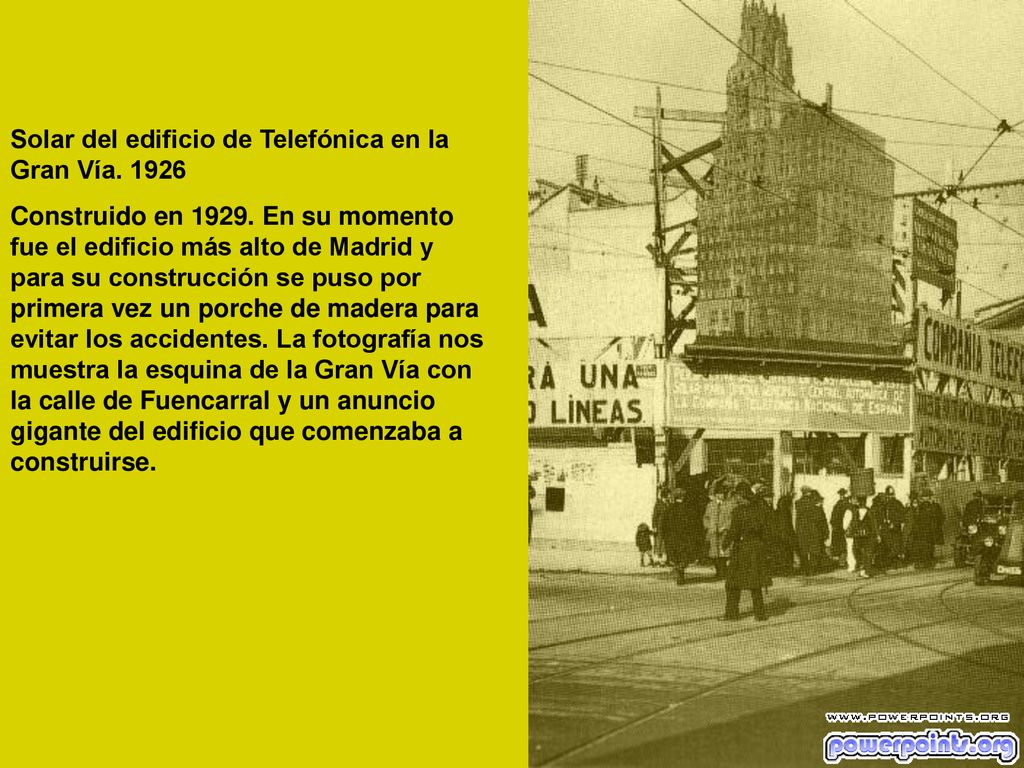 Solar del edificio de Telefónica en la Gran Vía. 1926